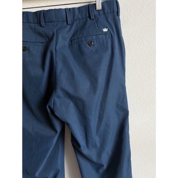 Peter Millar Crown Sport Pants Men 32 X 28.5 Blue Performance Flat Straight Golf - Picture 6 of 10